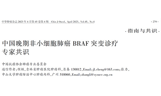 中国晚期非幼细胞肺癌BRAF突变诊疗专家共识（2023版）
